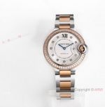 New 2024 Swiss Made Cartier new Ballon Bleu 33mm 2-T Rose Gold Diamond-set